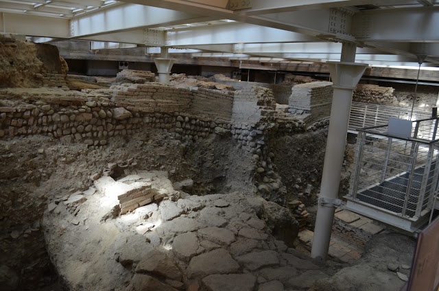 Roman archaeological excavations beneath Salaborsa Library in Bologna