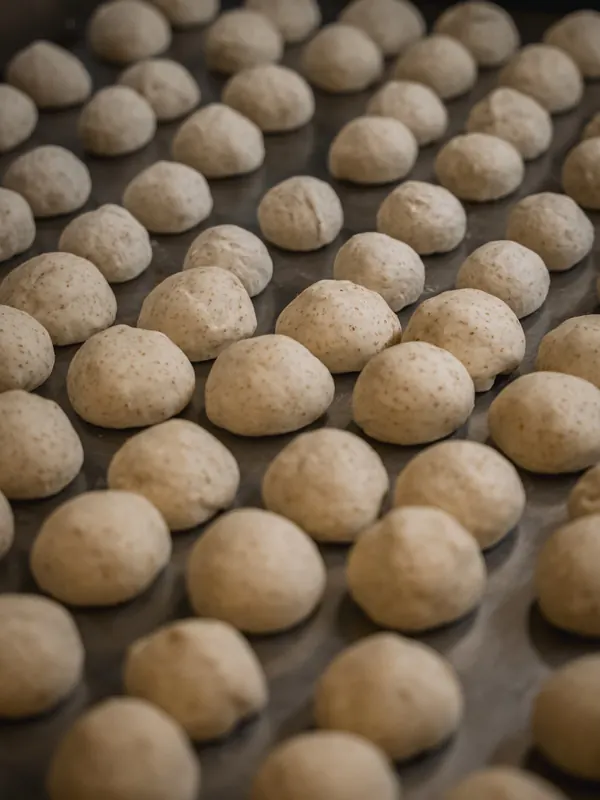Tigelle porzionate a mano una alla volta, cucina de Le Moline Bologna